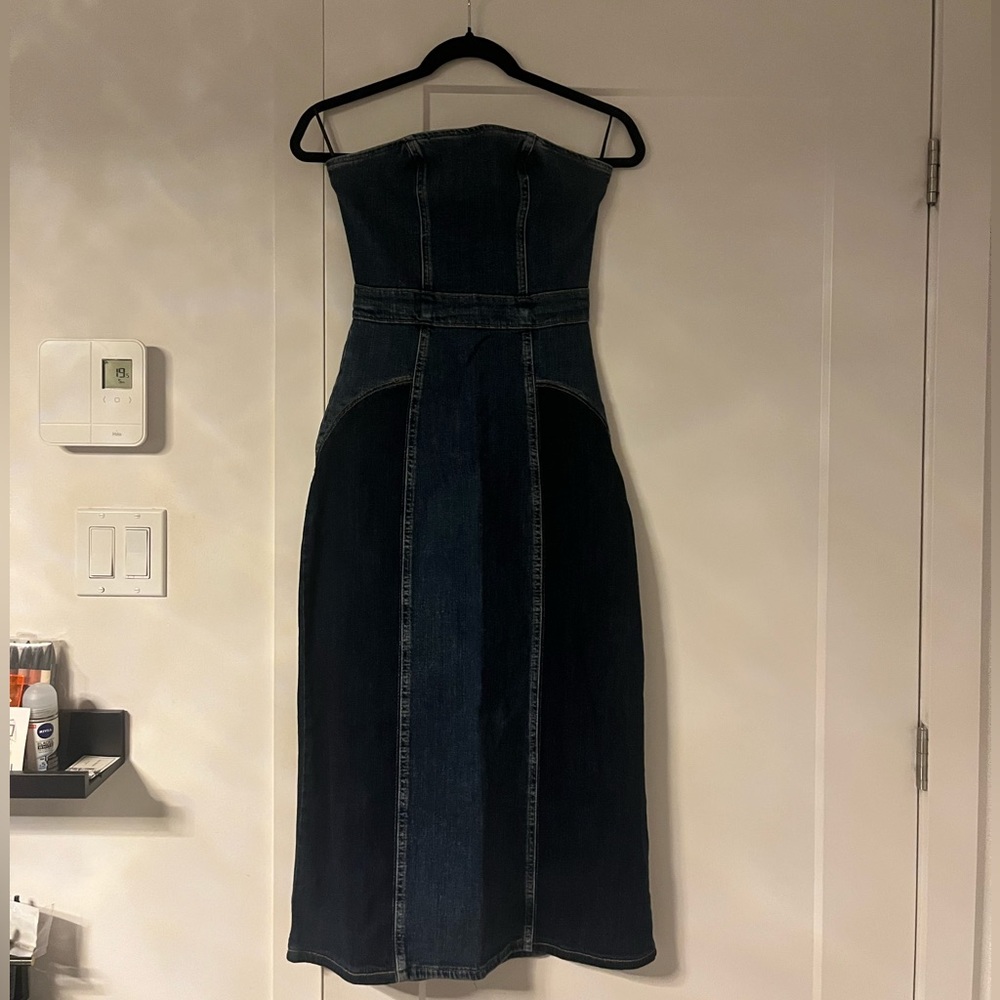Denim midi dress